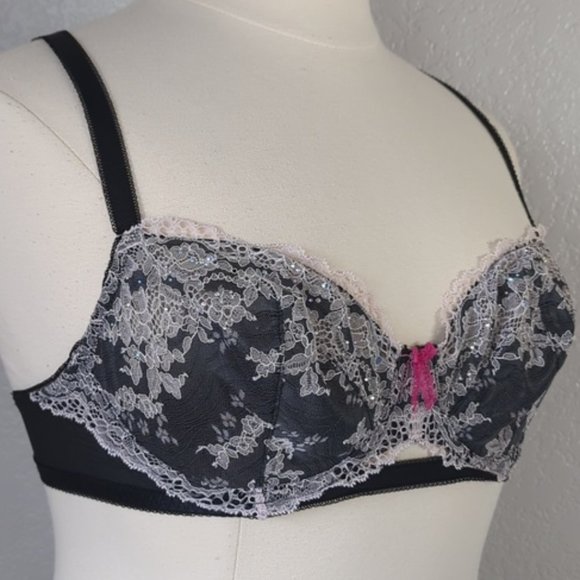 Victoria's Secret 36D Demi Bra Dream Angels Unlined Underwired Lace - Picture 2 of 6